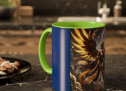 Valkyrie Descending Through Storm Colorful Mugs (11oz, 15oz)
