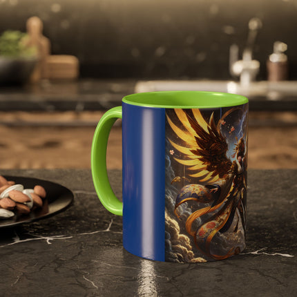 Valkyrie Descending Through Storm Colorful Mugs (11oz, 15oz)