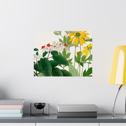 Clerodendrum & Rudbeckia by Tanigami Kônan Premium Matte Horizontal Posters