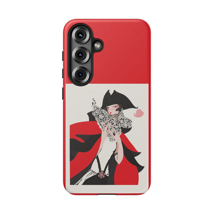 Crimson Masquerade Phone Case – Dramatic Grace & Bold Elegance
