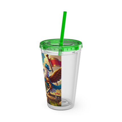 Watchful Guardian Sunsplash Tumbler with Straw, 16oz