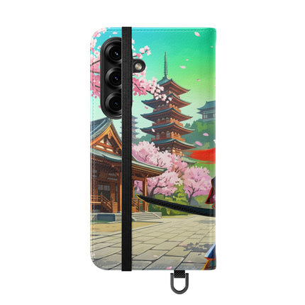 🦊⚔️ Cyberpunk Panda Samurai Flip Case – Futuristic Honor & Kitsune Spirit