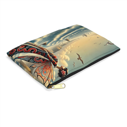 The Coastal Fairy Flat Pouch – Serene Grace & Oceanic Magic