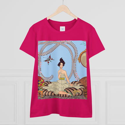 Minuit … ou l’appartement à la mode by George Barbier Women's Midweight Cotton Tee