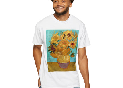 Vase with Twelve Sunflowers by Vincent van Gogh Unisex Garment-Dyed T-shirt