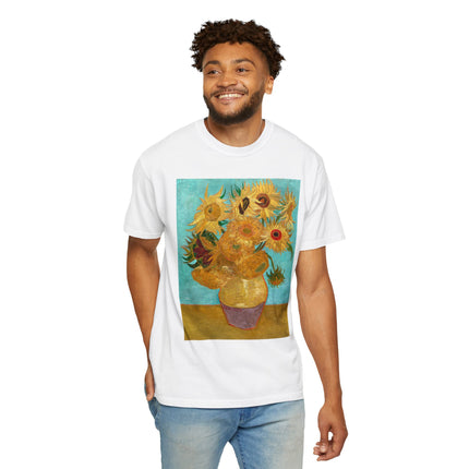 Vase with Twelve Sunflowers by Vincent van Gogh Unisex Garment-Dyed T-shirt