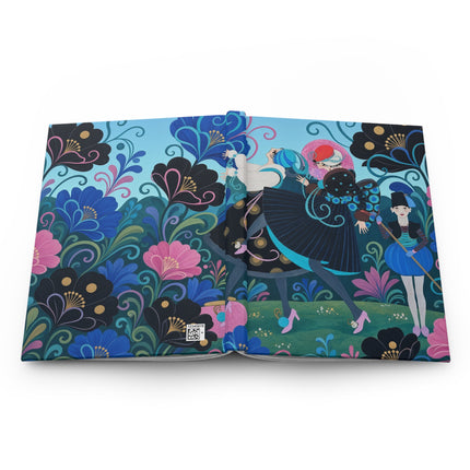 🎭🌸 The Harlequin Garden Dance Hardcover Journal – Art Deco Theatrical Whimsy
