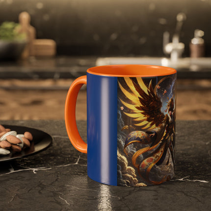 Valkyrie Descending Through Storm Colorful Mugs (11oz, 15oz)