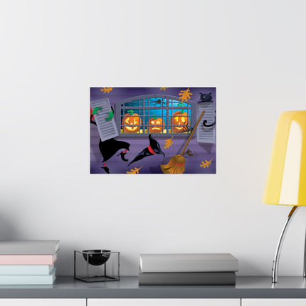 Whimsical Halloween Mischief Matte Horizontal Posters