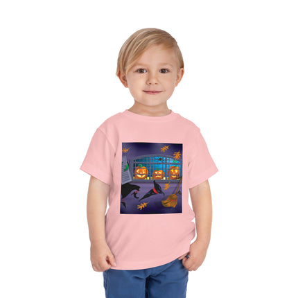 Whimsical Halloween Mischief Toddler Short Sleeve Tee