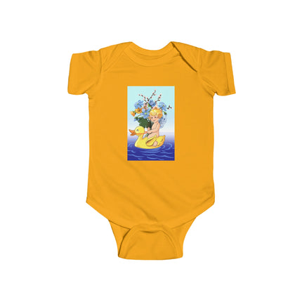 Bathing Adventures Baby Bodysuit – Whimsical Rubber Duck Water Play Design