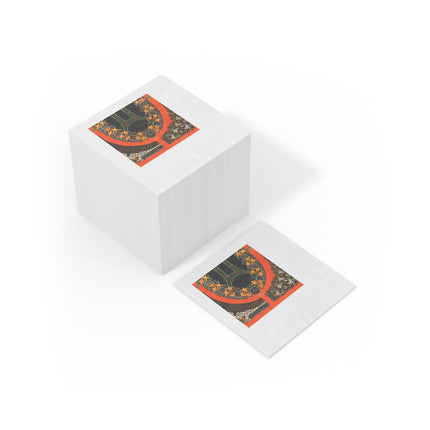 La décoration moderne dans le textile Pl. 6 by Gaston Charlet White Coined Napkins