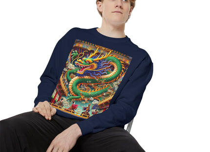 Tibetan Dragon Over Kabuki Duel Sweatshirt