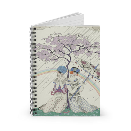 L’Arc-en-Ciel by George Barbier Spiral Notebook - Ruled Line
