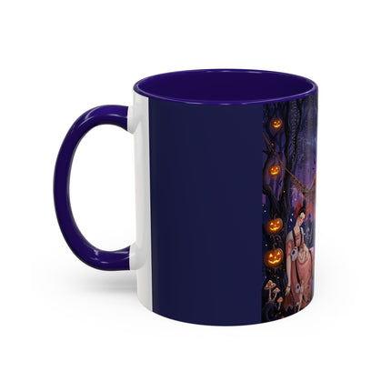🌙🎃 Moonlit Mischief In The Pumpkin Grove Colorful Mug – Whimsical Halloween Fantasy
