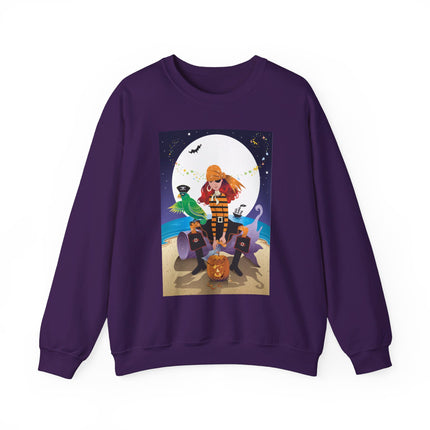 Moonlit Pirate Halloween Unisex Heavy Blend™ Crewneck Sweatshirt