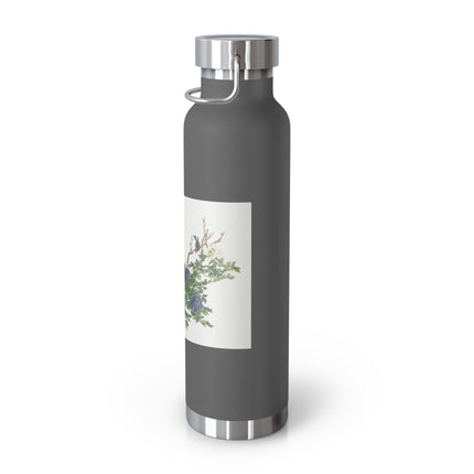 Peonies and Birds by Okamoto Shuki Copper Vacuum Insulated Bottle, 22oz