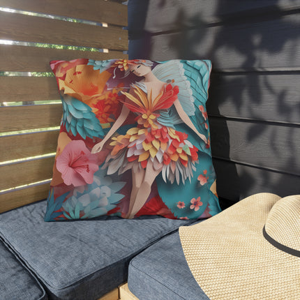 Hibiscus Fairy Outdoor Pillows