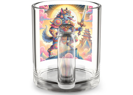 Mountain Wolf Glass Mug, 10oz