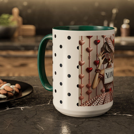 Fashionably Yours, XOXO Colorful Mugs (11oz, 15oz)