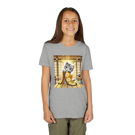 Playful Kitten in the Tea Room Youth Short Sleeve Tee