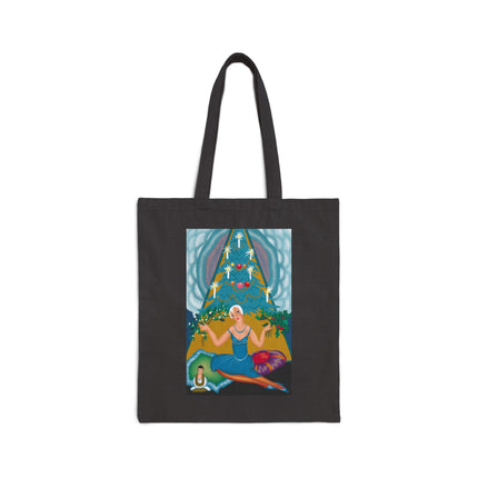 Art Deco Christmas Elegance Cotton Canvas Tote Bag