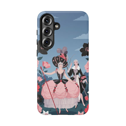 🌹🎭 The Rose Masquerade Promenade Phone Case – Art Deco Floral Elegance