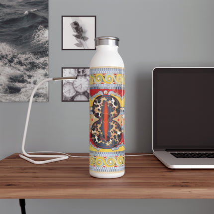 Reproduction of the Shield Frieze by Emile Gilliéron Slim Water Bottle