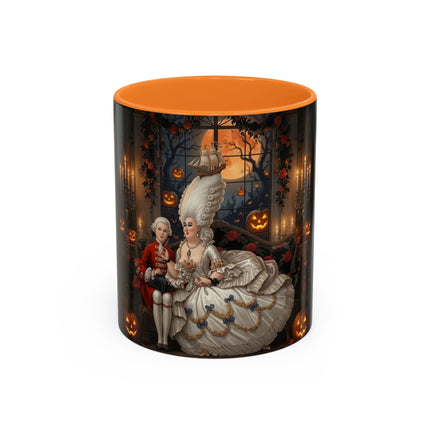 🌙🎃 The Moonlit Pumpkin Parlor Colorful Mug – Elegant Halloween Charm
