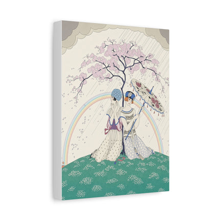 🌈☂️ Beneath The Rainbow Tree Placemat – Art Deco Spring Fantasy