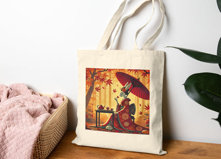Theatrical Harvest Rabbit Cotton Canvas Tote Bag