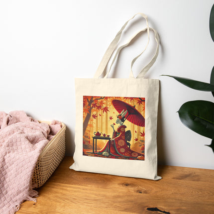 Theatrical Harvest Rabbit Cotton Canvas Tote Bag
