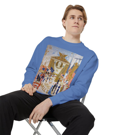 The Cathedrals of Wall Street Unisex Garment-Dyed Sweatshirt
