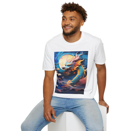 🐉⚡ Dragon of the Tempest Softstyle T-Shirt – Mythic Power & Elemental Majesty