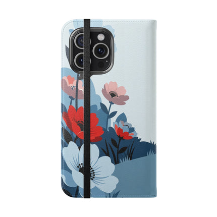 🌺🐕 The Lady Of The Flower Walk Flip Case – Art Deco Garden Stroll