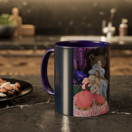 The Moonlit Garden Serenade Colorful Mugs – Art Deco Musical Elegance