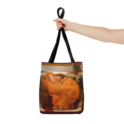Flaming June by Frederic Leighton Tote Bag (AOP)