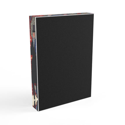 🎩🎄 Christmas Eve Promenade Acrylic Art Block – Art Deco Holiday Elegance