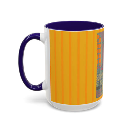Sur Les Marches Du Jardin by Georges LePape Colorful Mugs (11oz, 15oz)