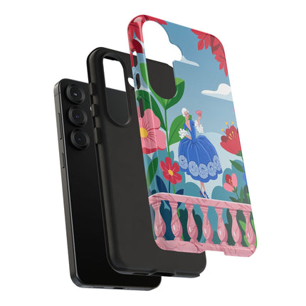 🌺🪭 The Lady Of The Grand Flower Terrace Phone Case – Art Deco Garden Elegance
