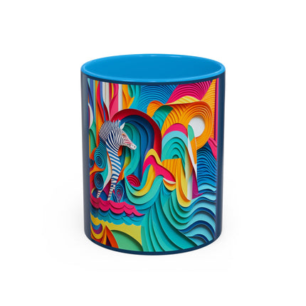 Surfing Zebra Colorful Mugs (11oz, 15oz)