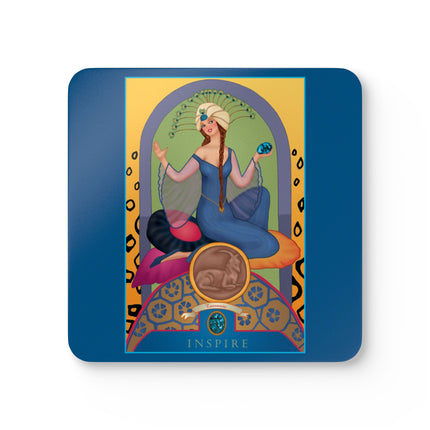 Sagittarius Zodiac Design – December & Tanzanite by Sofia Chiostri | Corkwood Coaster Set