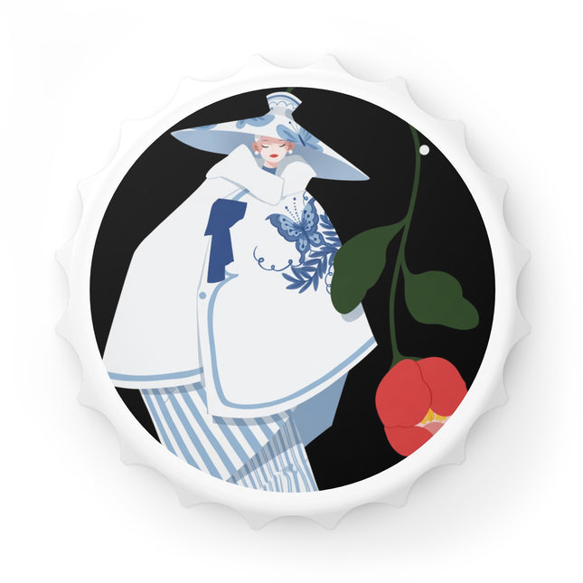 Blue & White Porcelain Geisha Bottle Opener – Quiet Elegance & Timeless Grace
