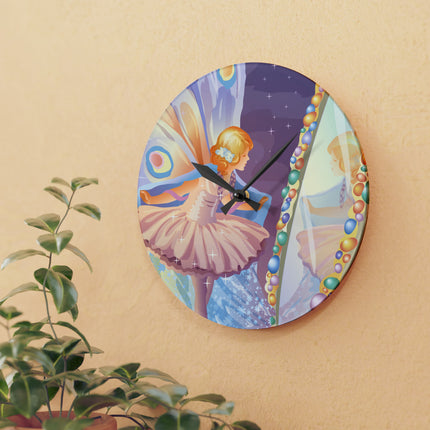 Reflections of Enchantment Acrylic Wall Clock, Round and Square