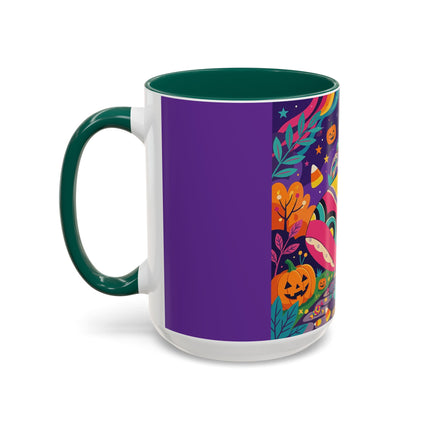 🌙🎃 The Lady Of Moonbeam Hollow Colorful Mug – Whimsical Halloween Charm