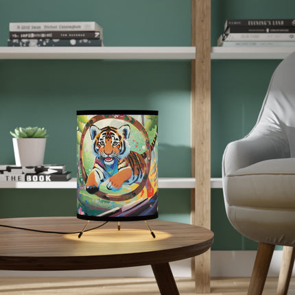 Majestic Tiger Cub Tripod Lamp