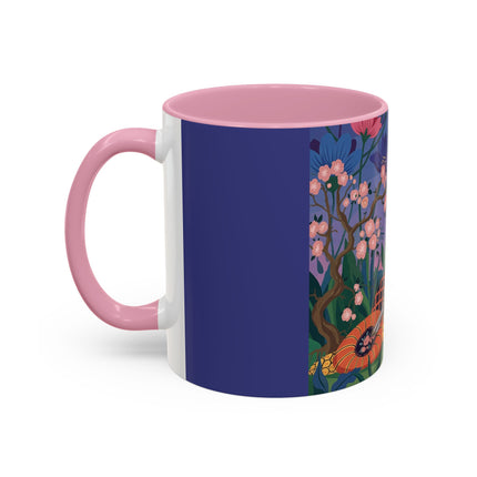 The Garden Of Quiet Reverie Colorful Mugs – Art Deco Botanical Serenity