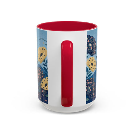 🌼🦋 The Enchanted Butterfly Garden Promenade Colorful Mug – Art Deco Floral Whimsy