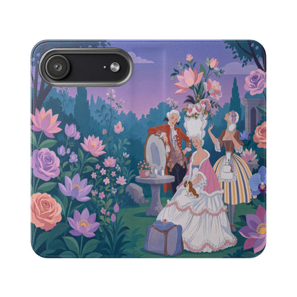 🌸🐶 The Grand Garden Dressing Flip Case – Art Deco Floral Elegance