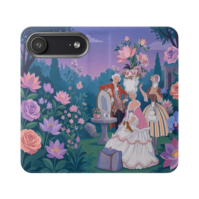 🌸🐶 The Grand Garden Dressing Flip Case – Art Deco Floral Elegance